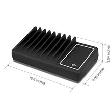 Load image into Gallery viewer, SIIG 90W Smart 10-Port USB Charging Station with Non-Slip Padded Deck and LED Ambient Light for Smartphones, Tablets, and Many Other Compatible USB Powered Devices (Black)
