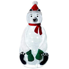 Load image into Gallery viewer, Lulu Home Christmas Collapsible Polar Bear Decoration, 6 Ft 200 LED Christmas Lighted Polar Bear Ornaments with Clear Lights, Plug-in Christmas Light Up Polar Bear Indoor Outdoor Yard Holiday Decor
