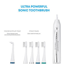 Load image into Gallery viewer, AquaSonic Home Dental Center Ultra Sonic Rechargeable Electric Toothbrush &amp; Smart Water Flosser - Complete Family Oral Care System - 10 Attachments and Tips Included - Various Modes &amp; Timers
