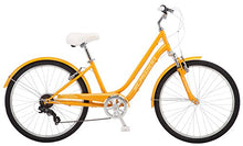 Load image into Gallery viewer, Schwinn Suburban Comfort Hybrid Bike, Featuring Low Step-Through Steel Frame and 7-Speed Drivetrain with 26-Inch Wheels, Small/16-Inch Frame, Orange, 16-Inch/Small Frame (S5483C)
