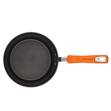 Load image into Gallery viewer, Rachael Ray Brights Hard Anodized Nonstick Sauce Pan/Saucepan with Lid, 3 Quart, Gray with orange handles
