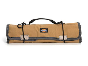 Dickies Large Wrench/Screwdriver Organizer Roll for Mechanics, 23 Tool Pockets, Durable Canvas Construction, 26 in. x 14.25 in. Unrolled, Grey/Tan