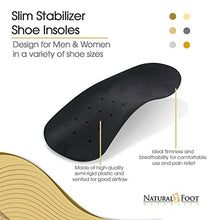 Load image into Gallery viewer, Natural Foot Orthotics Slim Stabilizer for Low to Flat Arches – Arch Support Shoe Insoles/Inserts for Plantar Fasciitis Relief | Good for Feet, Legs, Back, Heel &amp; Joint Pain | Made in USA
