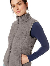 Load image into Gallery viewer, Amazon Essentials Women&#39;s Polar Fleece Lined Sherpa Vest, Medium Grey, Small
