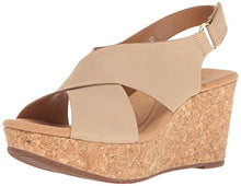 Load image into Gallery viewer, Clarks Women's Annadel Eirwyn Wedge Sandal, Sand, 8.5 M US
