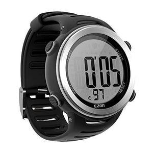 EZON Heart Rate Monitor and Chest Strap,Exercise Heart Rate Monitor,Sports Watch with HRM,Waterproof,Stopwatch,Hourly Chime T007