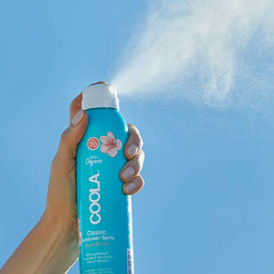 COOLA Organic Classic Sunscreen Body Spray, Broad Spectrum SPF 70, Reef-Safe, Peach Blossom, 6 Fl Oz
