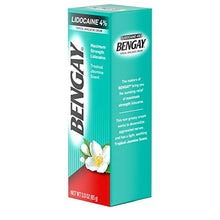 Load image into Gallery viewer, Bengay Pain Relieving Lidocaine Cream, Non-Greasy Topical Analgesic Cream with The Maximum Strength Numbing Relief of 4% Lidocaine HCl, Pleasant and Soothing Tropical Jasmine Scent, 3 oz
