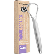 Load image into Gallery viewer, Tongue Scraper (1 Pack), Reduce Bad Breath, Stainless Steel Tongue Cleaners, Metal Tongue Scrapers Fresher Breath in Seconds
