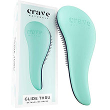 Load image into Gallery viewer, Crave Naturals Glide Thru Detangling Brush for Adults &amp; Kids Hair. Detangler Hairbrush for Natural, Curly, Straight, Wet or Dry Hair. Hair Brushes for Women. Styling Brush (Turquoise)
