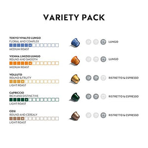 Nespresso Capsules OriginalLine, Mild Roast Blend Variety Pack, Mild Roast Coffee, 50 Count Espresso Coffee Pods, Brews 3.7 ounce and 1.35 ounce