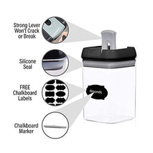 Load image into Gallery viewer, CINEYO 7 Pc's Airtight Food Storage Container &amp; Mop and Broom Holder Wall Mount (Black)
