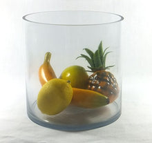 Load image into Gallery viewer, 8-Inch Round Large Glass Vase - 8&quot; Clear Cylinder Oversize Centerpiece - 8x8 Candleholder
