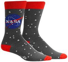 Load image into Gallery viewer, Sock It To Me Men's Crew NASA Stargazer Glow In The Dark Socks
