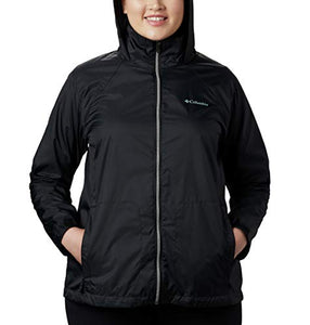 Columbia Women's Switchback III Adjustable Waterproof Rain Jacket, Black, Medium