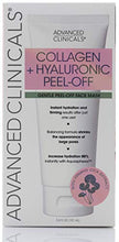 Load image into Gallery viewer, Advanced Clinicals Collagen + Hyaluronic Acid Anti-Aging Peel-Off Face Mask Hydrating, Tightening, Firming Vegan Peel Off Face Masks Smooth Wrinkles &amp; Pores, Even Skin Tone (3.4oz)
