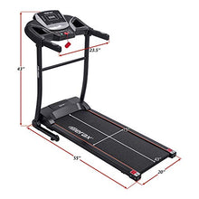 Load image into Gallery viewer, Merax Electric Folding Treadmill – Easy Assembly Fitness Motorized Running Jogging Machine with Speakers for Home Use, 12 Preset Programs (Black)
