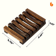 Load image into Gallery viewer, Urbanstrive Eco-Friendly Natural Wooden Soap Dish Soap Saver Holder Soap Tray for Bathroom, Biodegradable, Zero Waste, Plastic Free, Charcoal Color
