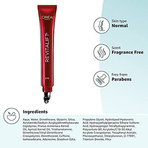 L'Oreal Paris Skincare Revitalift Triple Power Anti-Aging Eye Cream, Under Eye Treatment, with Pro Retinol, Hyaluronic Acid & Vitamin C to reduce wrinkles, de-puff and brighten skin, 0.5 fl. oz.