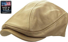 Load image into Gallery viewer, KBL-108 DBR L/XL Genuine Leather Ascot Ivy Newsboy Hat

