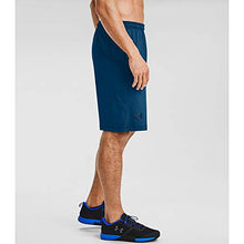 Load image into Gallery viewer, Under Armour Men's Raid 10-inch Workout Gym Shorts , Graphite Blue (581)/Black , Medium
