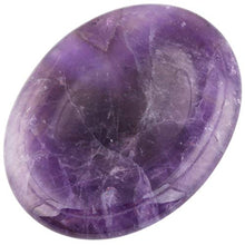 Load image into Gallery viewer, SUNYIK Handcarved Thumb Worry Stone, Polished Palm Pocket Stones Healing Crystals, Oval Amethyst
