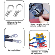 Load image into Gallery viewer, 480 Pcs Wire Gauge 22-16 16-14 12-10 Copper Ring Fork Terminals Tin Plated Non Insulated Electric Wire Connectors
