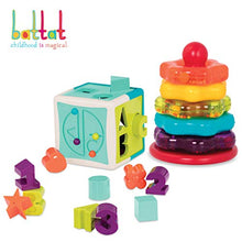 Load image into Gallery viewer, Battat - Shape Sorter Cube – Sorting Toy for Learning – Shapes, Letters, Numbers – 12 pcs – Educational Activity Cube with Bead Maze – Toddlers, Kids – 2 Years +
