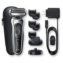Load image into Gallery viewer, Braun Electric Razor for Men, Series 7 7027cs 360 Flex Head Electric Shaver with Beard Trimmer, Rechargeable, Wet &amp; Dry with Charging Stand and Travel Case
