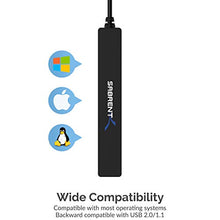 Load image into Gallery viewer, Sabrent 4 Port Portable USB 2.0 Hub (9.5&quot; Cable) for Ultra Book, MacBook Air, Windows 8 Tablet PC (HB-MCRM)
