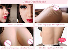 Load image into Gallery viewer, Christine Cosplay Realistic Female Head Mask Artificial Silicone Breast for Crossdresser Transgender Halloween 3G Ivory White
