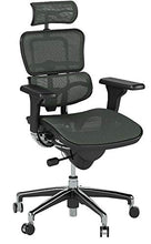 Load image into Gallery viewer, Ergohuman High Back Swivel Chair with Headrest, Black Mesh &amp; Chrome Base
