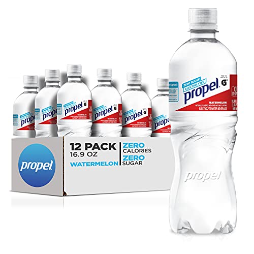 Propel, Watermelon, Zero Calorie Sports Drinking Water with Electrolytes and Vitamins C&E, 16.9 Fl Oz (12 Count)