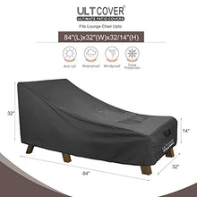 Load image into Gallery viewer, ULTCOVER Waterproof Patio Lounge Chair Cover Heavy Duty Outdoor Chaise Lounge Covers 2 Pack - 84L x 32W x 32H inch, Black
