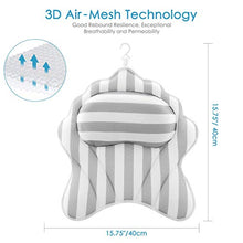 Load image into Gallery viewer, Spa Bath Pillow Luxury Bathtub Cushion 3D Air Mesh Headrest for Tub with 6 Suction Cups for Neck Head Shoulder and Back Support Great for Hot Tub Jacuzzi Spas
