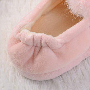 AyFUN Baby Girl's Bunny Slipper Warm House Shoes Pink US 5-6