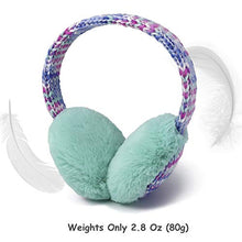 Load image into Gallery viewer, Flammi Kids Knit Earmuffs Winter Outdoor Furry Ear Warmers for Boys Girls (Aqua Green)
