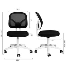 Load image into Gallery viewer, HBADA Office Chair, Mesh Desk Task Chair, Ergonomic Computer Chair with Adjustable Height for Adults and Kids,White
