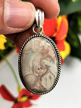 Load image into Gallery viewer, Beautiful rhodochrosite pendant in 925 sterling silver - gemstone/crystal gift |Mother&#39;s Day/engagement/wedding/anniversary/birthday gift
