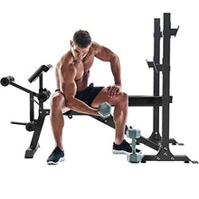 Load image into Gallery viewer, Murtisol Olympic Weight Bench, 5-Level Adjustable for Weight-Lifting&amp;Full-Body Workout, 265lbs Weight Capacity, for Home use Indoor, Black
