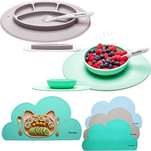 Load image into Gallery viewer, UpwardBaby Suction Toddler Plate and Bowl Set with Suction Placemats Set of 3

