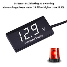 Load image into Gallery viewer, DC 12V Car Digital Voltmeter Gauge - AIMILAR LED Display Voltage Volt Meter for Car Motorcycle (White)
