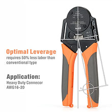 Load image into Gallery viewer, IWISS IWD-1620 Deutsch Size 16 Crimper, Solid Barrel Contact &amp; Circular Connector Contacts Crimping Tool, 8 Indents Wire Crimper, AWG16 to AWG20
