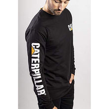 Load image into Gallery viewer, Caterpillar Men's Big and Tall Trademark Banner Long Sleeve T-Shirt (Regular and Big &amp; Tall Sizes), Black, 3X Large
