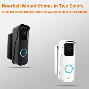 AutoSonic Mount Made for Blink Video Doorbell | Adjustable Design, Improve Viewing Angle | Blink Home Security Accessories | White