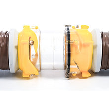 Load image into Gallery viewer, Camco Sewer Hose Adapter - Attaches to RV Outlet Connection , Extends connection for Easier Hookup- Transparent Adapter Allows You to View When Tank is Cleared - 3.5&quot; (39562)
