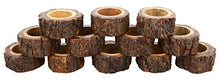 Load image into Gallery viewer, Shalinindia Handcrafted Rustic Wooden Napkin Rings Set of 12 for Table Dinner Decoration
