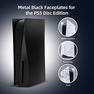 NexiGo PS5 Accessories Plates for Playstation 5 Disc Edition, ABS Anti-Scratch Dustproof Protective Shell Cover, Replacement Face Plate for PS5 Disc Edition (Matte Black)