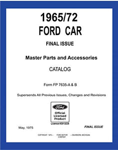 1965-72 Ford Car Master Parts and Accessory Catalog