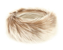 Load image into Gallery viewer, Futrzane Winter Faux Fur Headband for Women - Like Real Fur - Fancy Ear Warmer (Brown with White)
